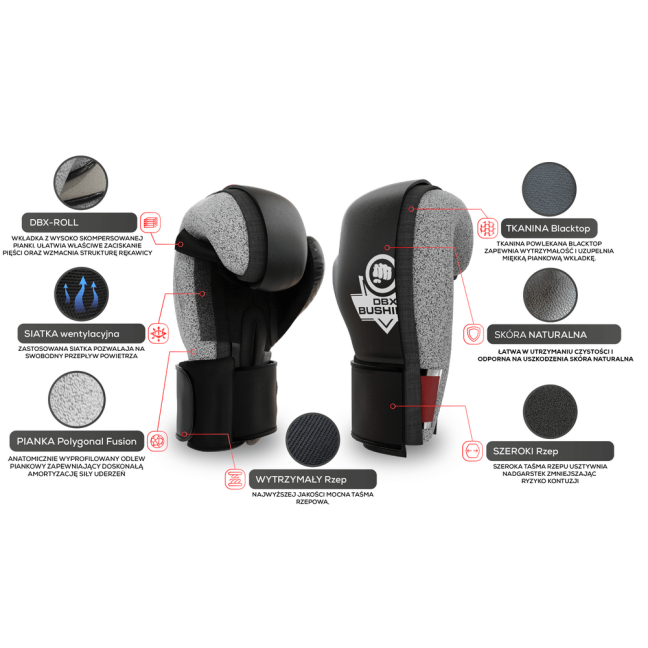 Boxing gloves made of natural leather B-2v13