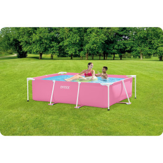 INTEX Metal Frame Pool 220 × 150 × 60 cm (2-in-1 rectangular kit • model 28266)
