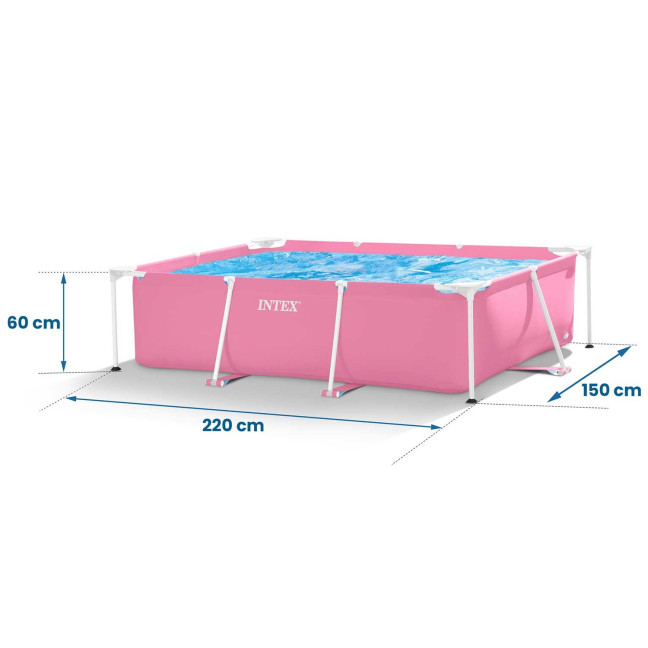 Garden Frame Pool INTEX 28266 - 220 x 150 x 60 cm, 2-in-1