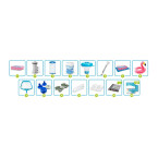 Frame garden pool 220 x 150 x 60 cm 15 in 1