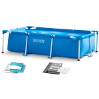 INTEX Metal-Frame Pool 260 × 160 × 65 cm — family-size refreshment for slim patios & town gardens