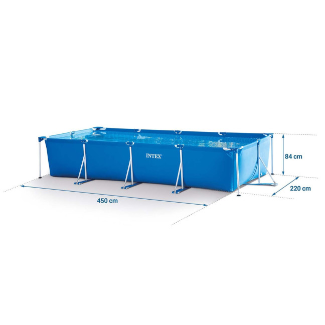 Garden Frame Pool INTEX 28273 (15-in-1) - 450 x 220 x 84 cm + Free Bubble Machine
