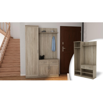 Wardrobe for the hall with seat hall 130 - hanger | Wardrobe with a mirror