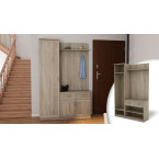Wardrobe for the hall with seat hall 130 - hanger | Wardrobe with a mirror