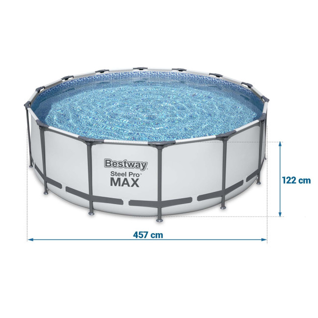 Garden pool 457 x 122 cm 18W1 Bestway 56438 + bubble machine for free