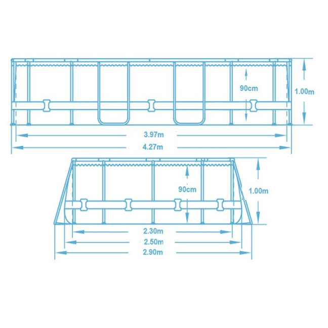 Garden pool 427 x 250 x 100 cm 18in1 Bestway 56620
